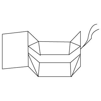 Scatola di carta pieghevole con magnete